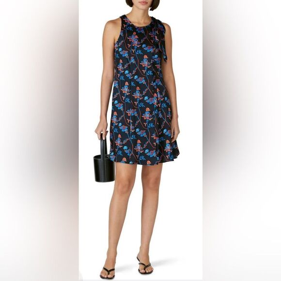 Thakoon Black Daisy Printed Dress Size 4 - Picture 1 of 7